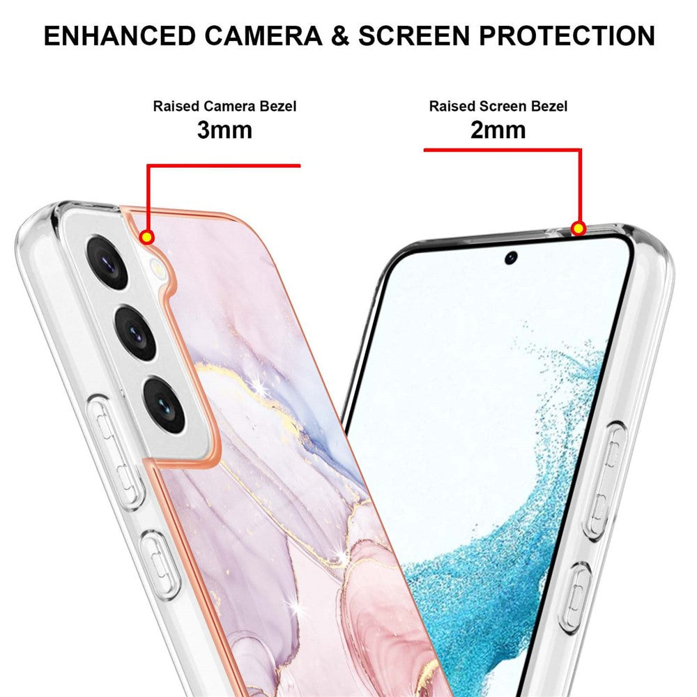 Galaxy S23 Plus Schutzhülle – Mit Marmormuster 2,0 mm Galvanik-Rückseite