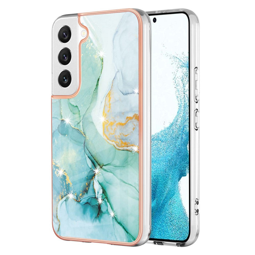 Galaxy S23 Plus Schutzhülle – Mit Marmormuster 2,0 mm Galvanik-Rückseite