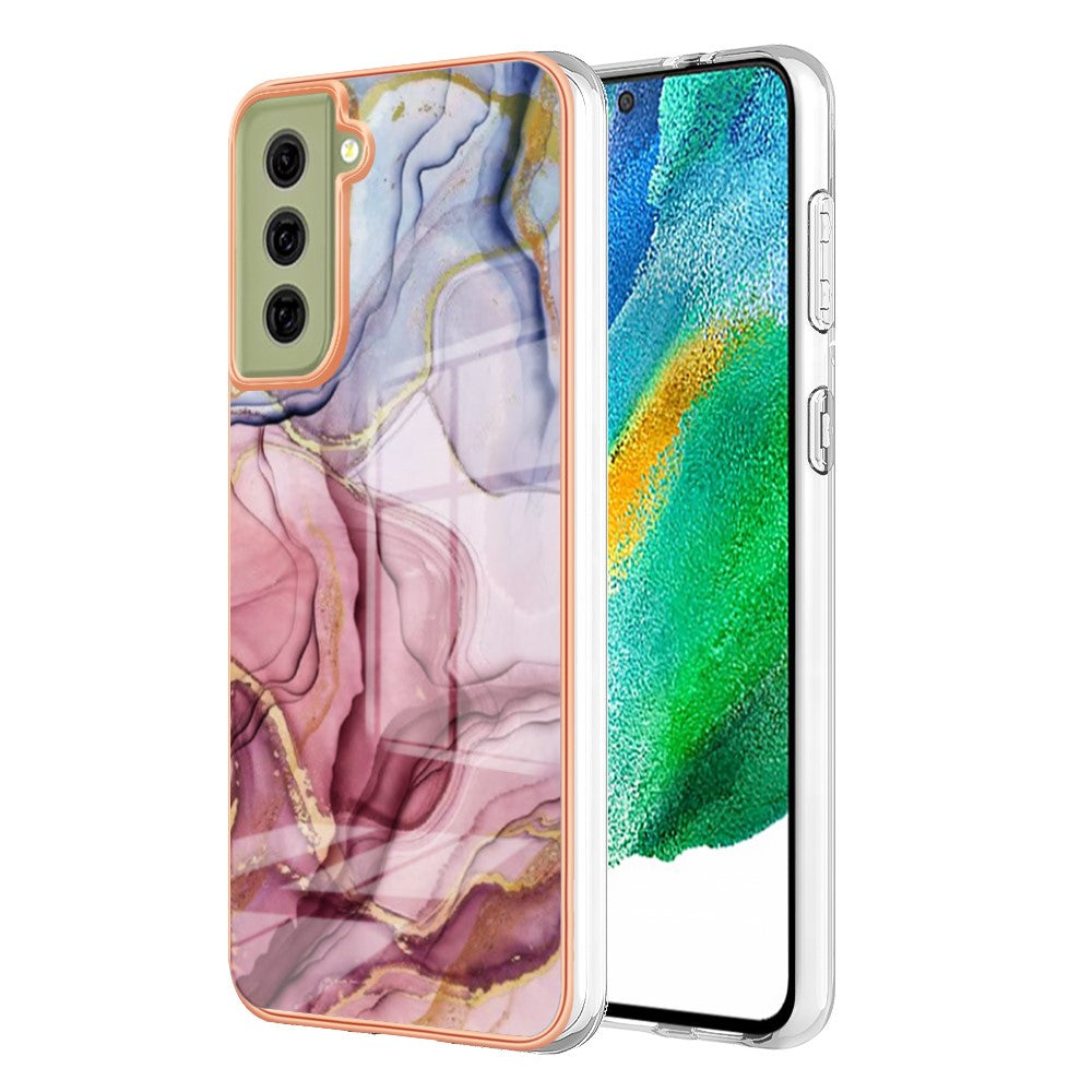 Galaxy S21 FE 5G Schutzhülle – Mit Marmormuster 2,0 mm Galvanik-Rückseite