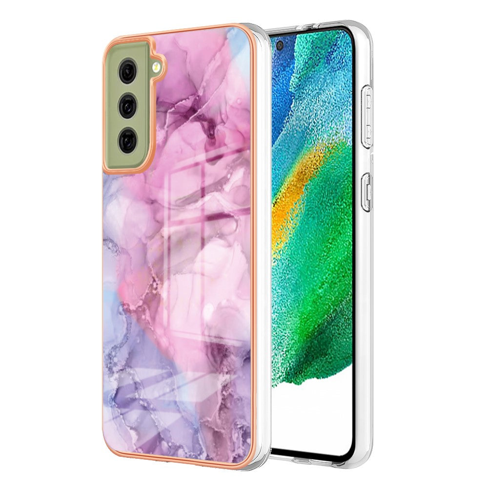 Galaxy S21 FE 5G Schutzhülle – Mit Marmormuster 2,0 mm Galvanik-Rückseite