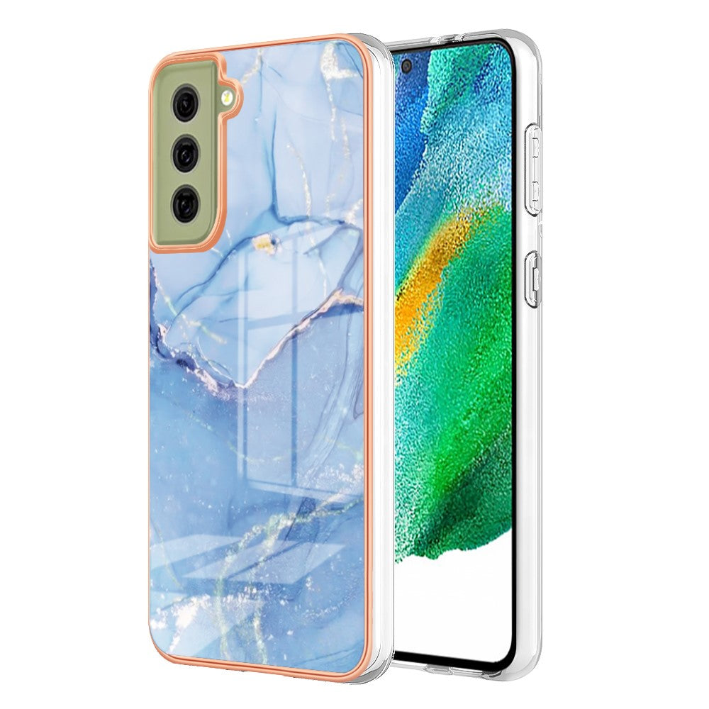 Galaxy S21 FE 5G Schutzhülle – Mit Marmormuster 2,0 mm Galvanik-Rückseite