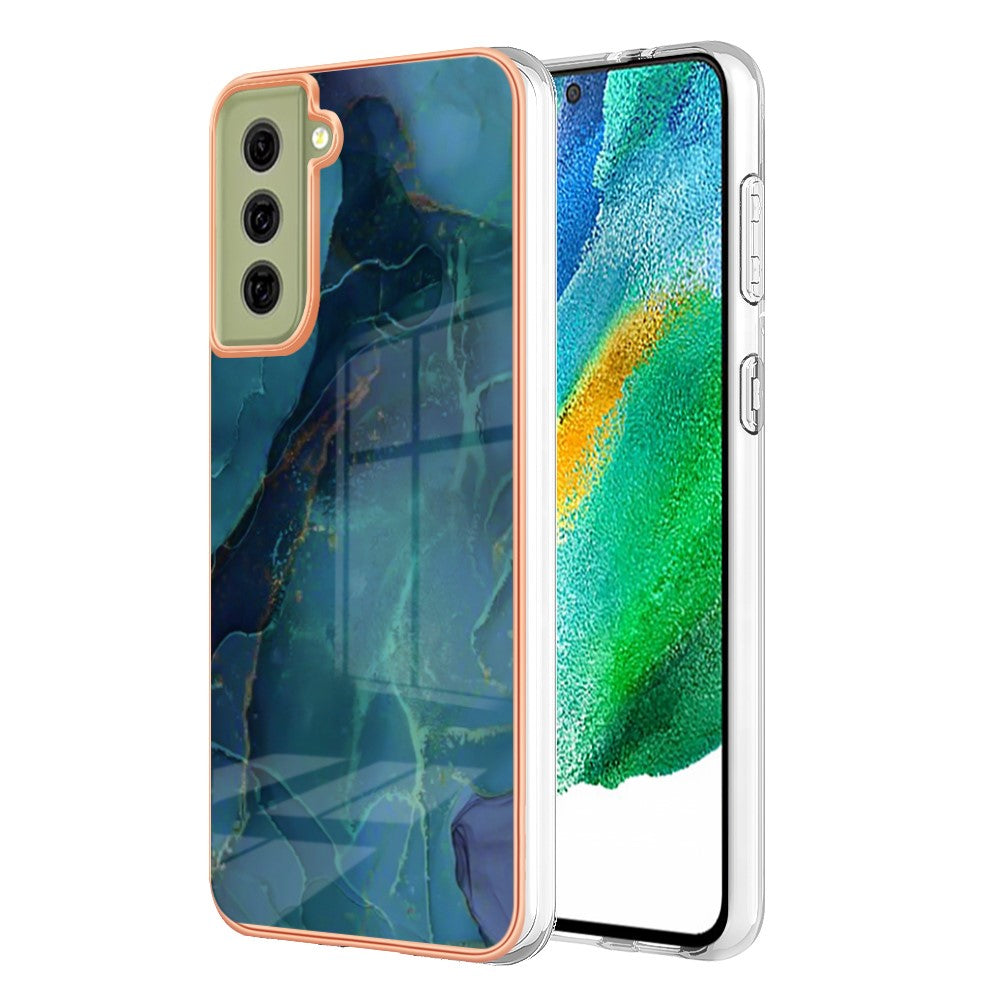 Galaxy S21 FE 5G Schutzhülle – Mit Marmormuster 2,0 mm Galvanik-Rückseite