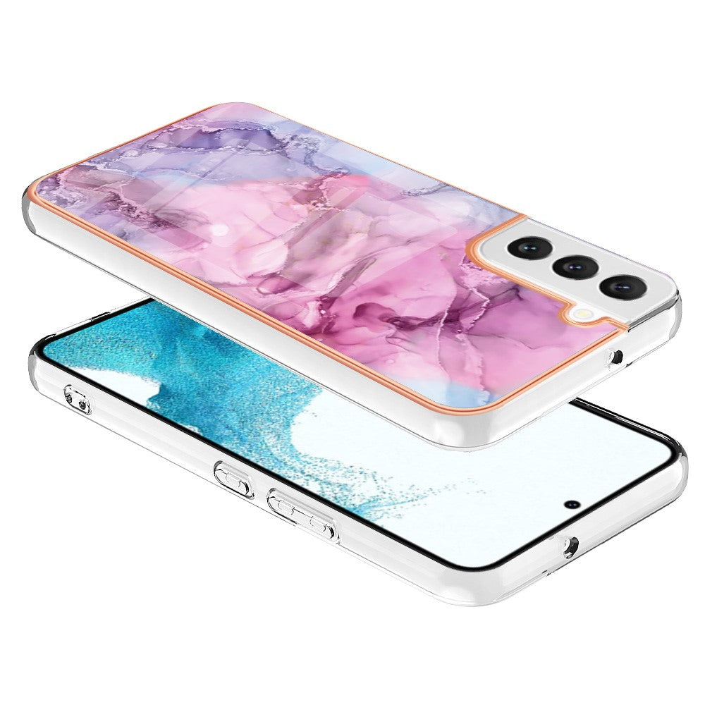 Galaxy S22 5G Schutzhülle – Mit Marmormuster 2,0 mm Galvanik-Rückseite