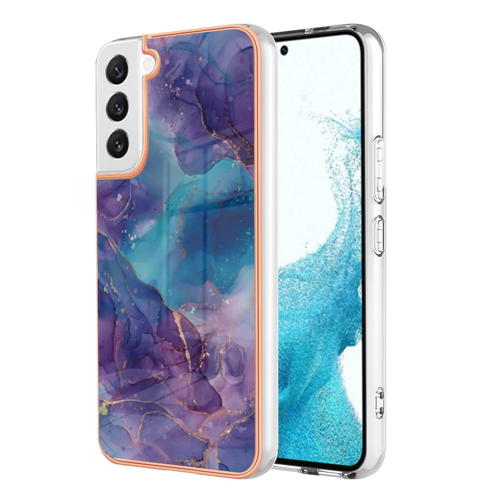 Galaxy S22 5G Schutzhülle – Mit Marmormuster 2,0 mm Galvanik-Rückseite