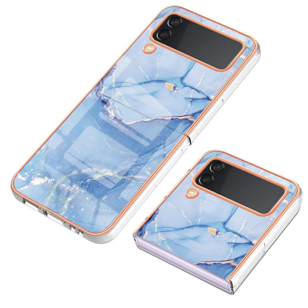 Galaxy Z Flip3 5G Schutzhülle – Mit Marmormuster 2,0 mm Galvanik-Rückseite