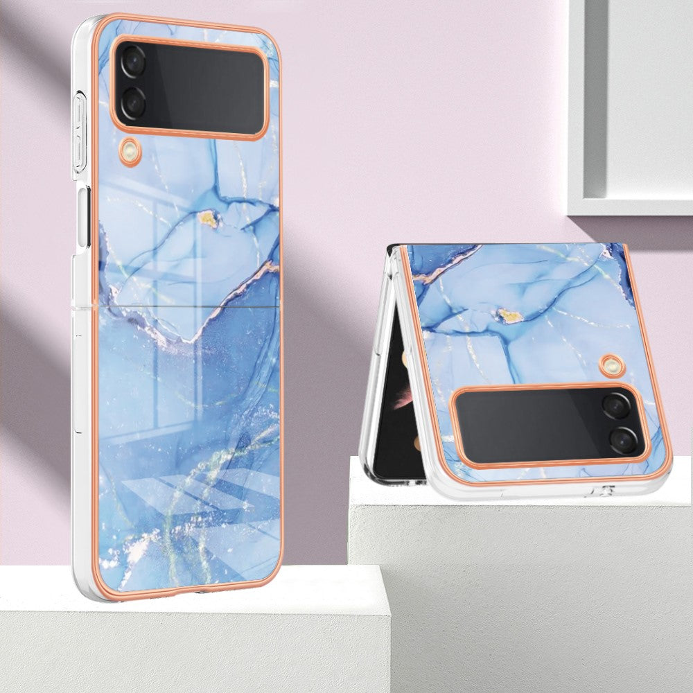 Galaxy Z Flip3 5G Schutzhülle – Mit Marmormuster 2,0 mm Galvanik-Rückseite