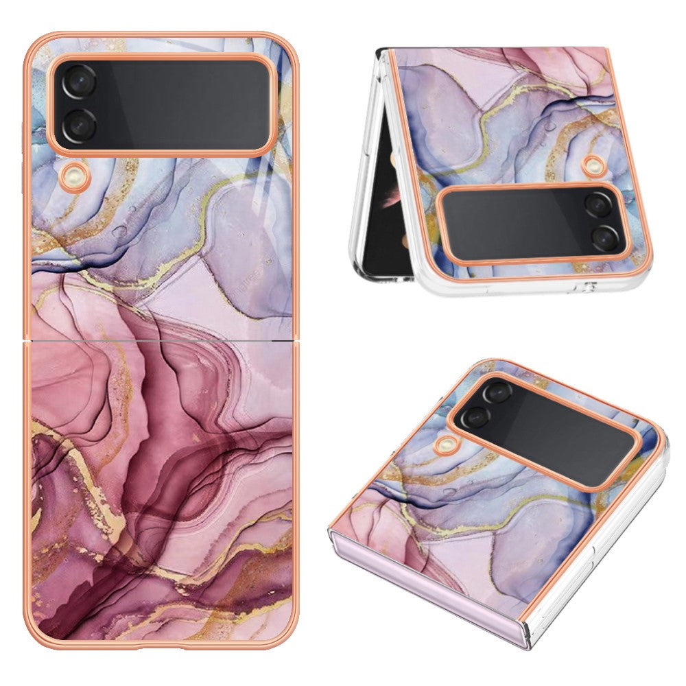 Galaxy Z Flip3 5G Schutzhülle – Mit Marmormuster 2,0 mm Galvanik-Rückseite