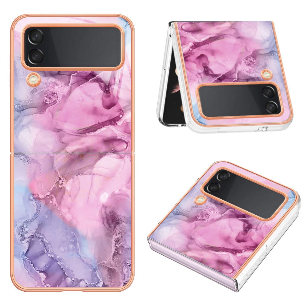 Galaxy Z Flip3 5G Schutzhülle – Mit Marmormuster 2,0 mm Galvanik-Rückseite