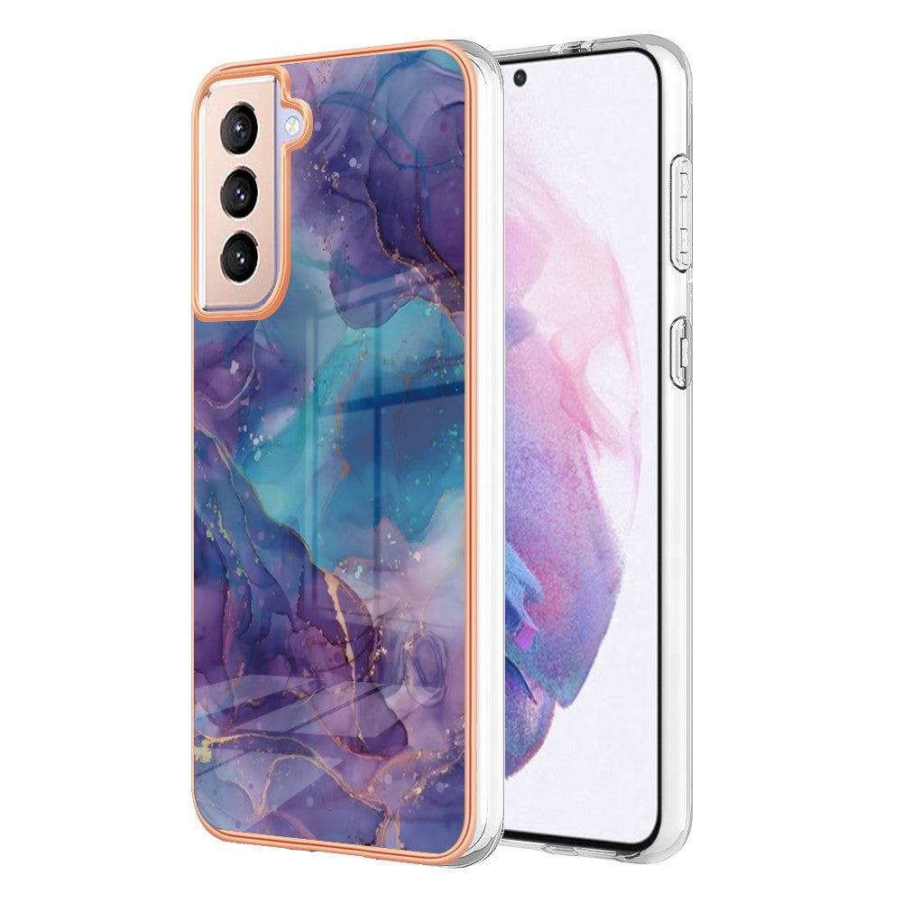 Galaxy S21 Plus 5G Schutzhülle – Mit Marmormuster 2,0 mm Galvanik-Rückseite
