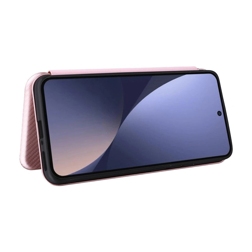For Xiaomi 13 Pro 5G Drop Protection PU Leather Phone Case Card Slot Stand Carbon Fiber Texture Magnetic Flip Cover