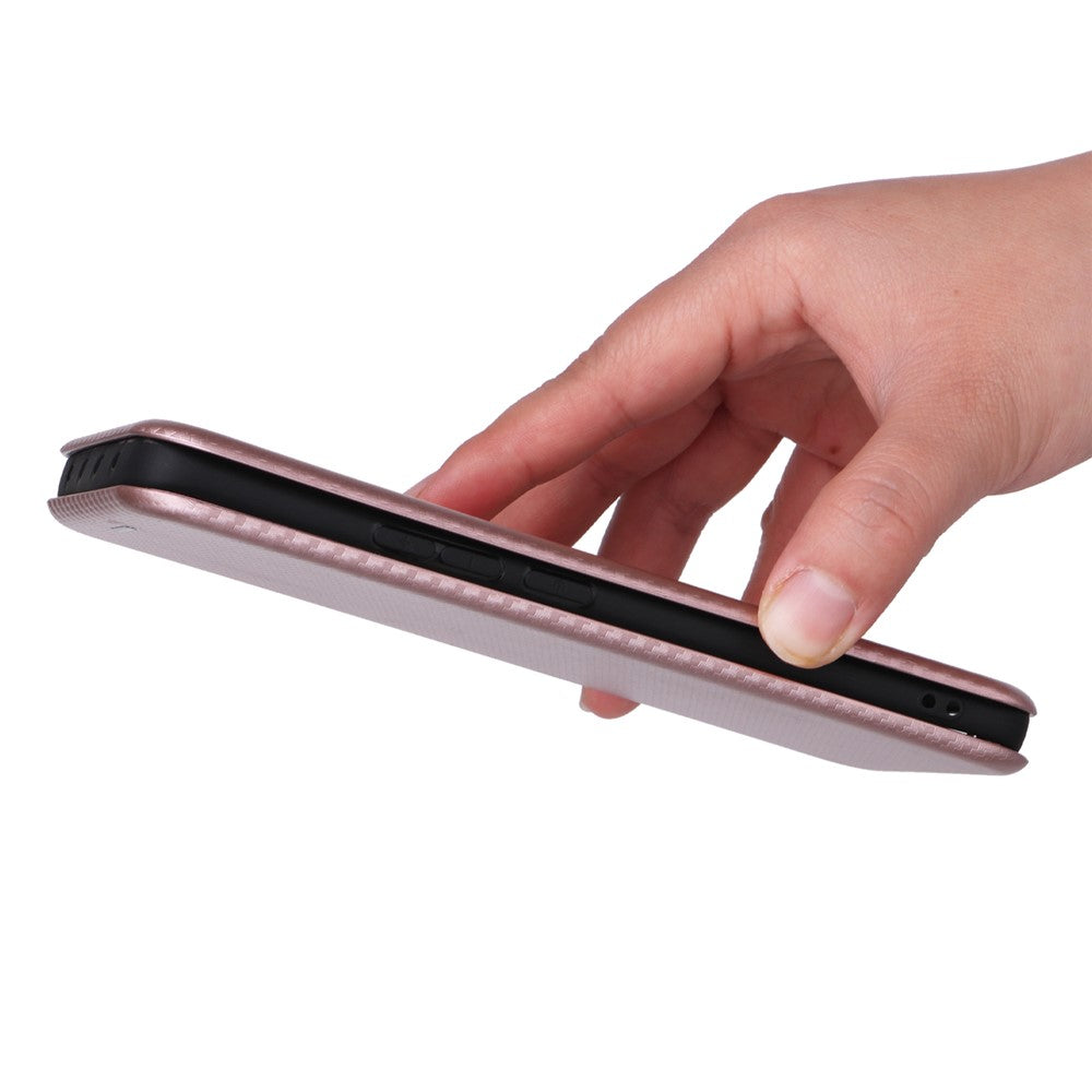 For Xiaomi 13 Pro 5G Drop Protection PU Leather Phone Case Card Slot Stand Carbon Fiber Texture Magnetic Flip Cover