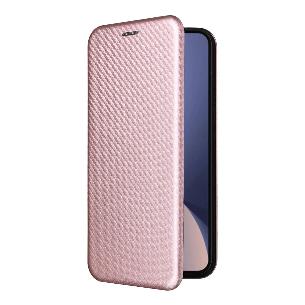 For Xiaomi 13 Pro 5G Drop Protection PU Leather Phone Case Card Slot Stand Carbon Fiber Texture Magnetic Flip Cover