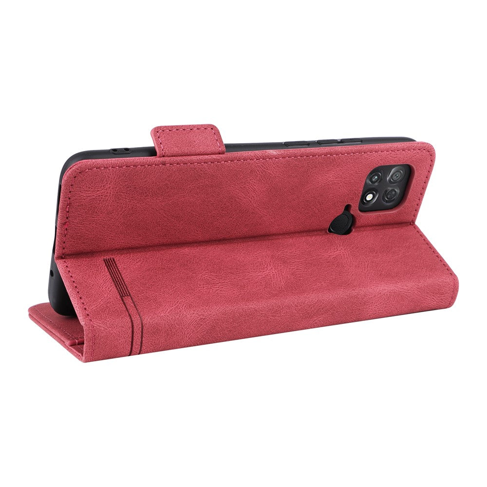 For Xiaomi Poco C40 4G Hardware Decor Phone Cover Dual Magnetic Clasp Wallet Stand PU Leather Anti-drop Case
