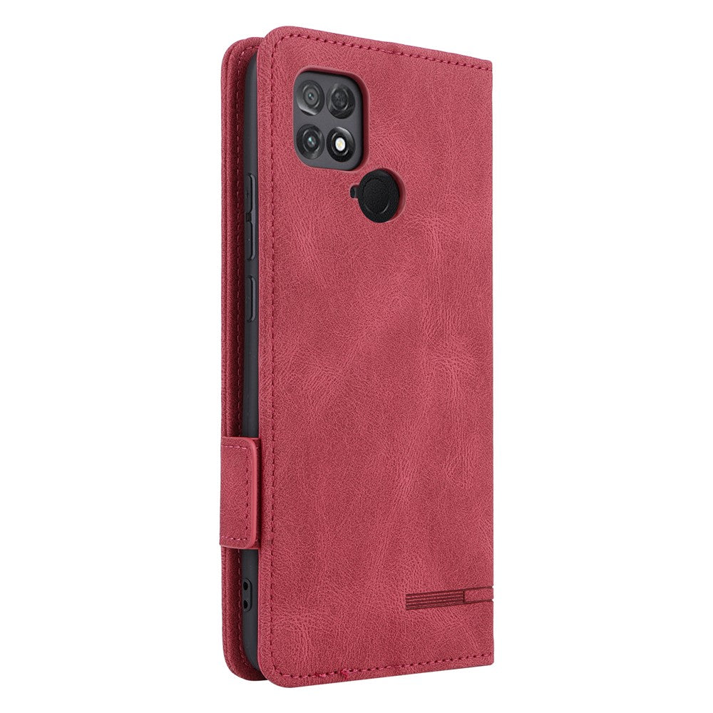 For Xiaomi Poco C40 4G Hardware Decor Phone Cover Dual Magnetic Clasp Wallet Stand PU Leather Anti-drop Case