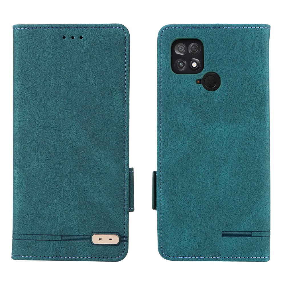For Xiaomi Poco C40 4G Hardware Decor Phone Cover Dual Magnetic Clasp Wallet Stand PU Leather Anti-drop Case