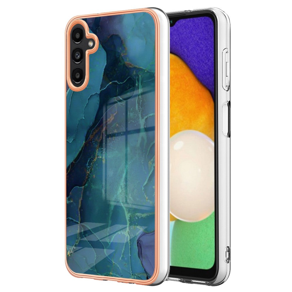 Galaxy A34 5G Schutzhülle – Mit Marmormuster 2,0 mm Galvanik-Rückseite