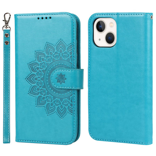 iPhone 14 Plus Wallet-Hülle – Mit Musterdruck, Kartenfächer & Riemen