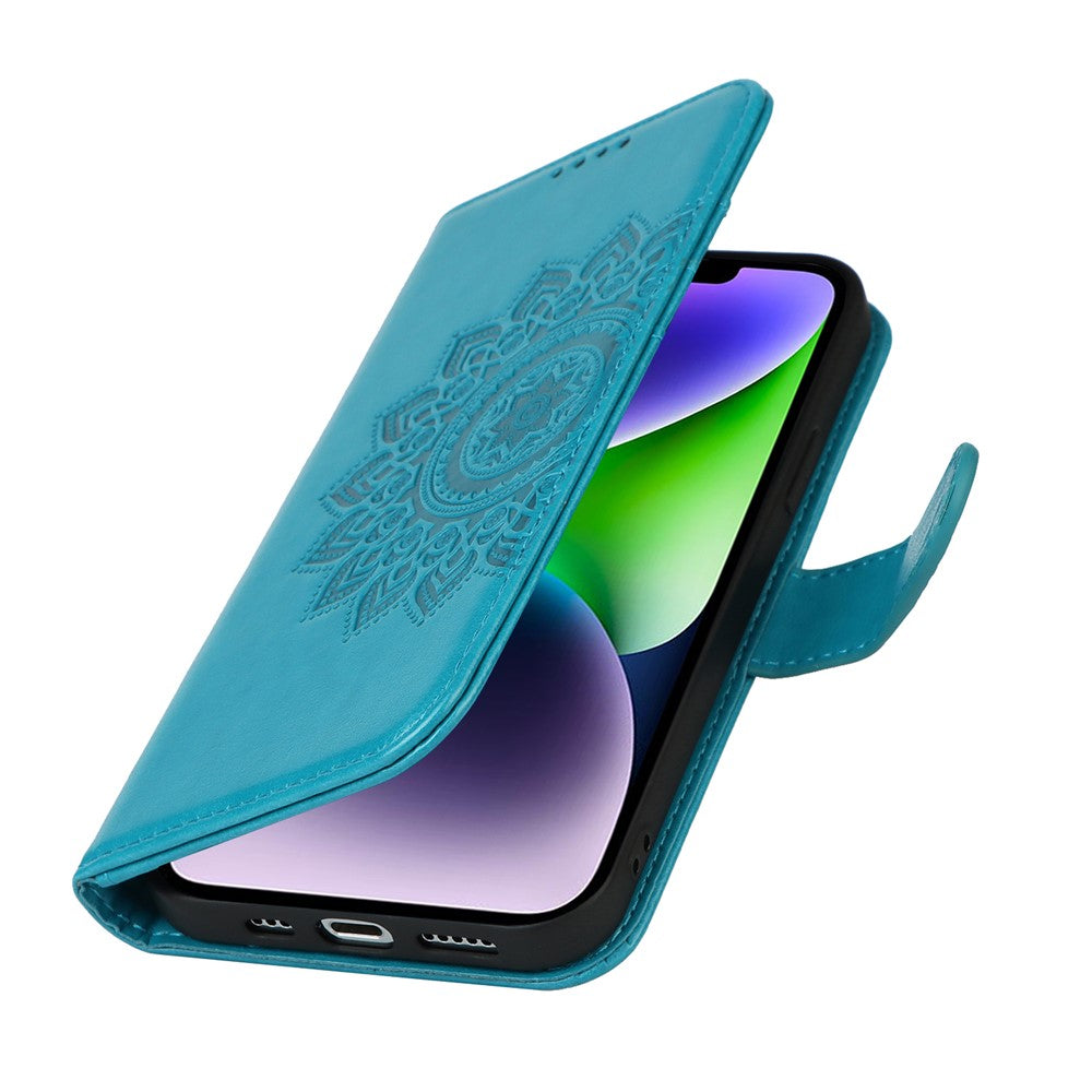 iPhone 14 Plus Wallet-Hülle – Mit Musterdruck, Kartenfächer & Riemen