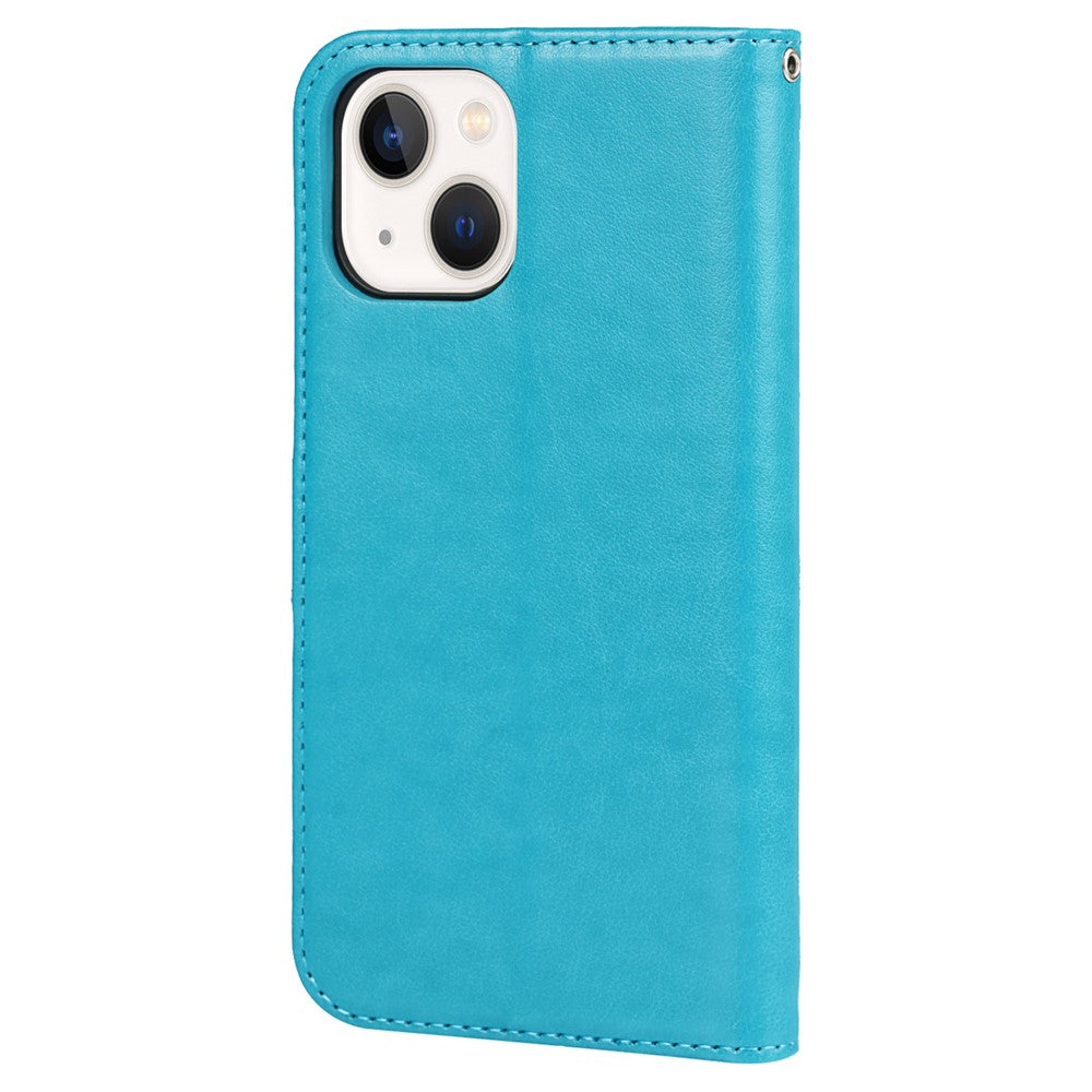 iPhone 14 Plus Wallet-Hülle – Mit Musterdruck, Kartenfächer & Riemen