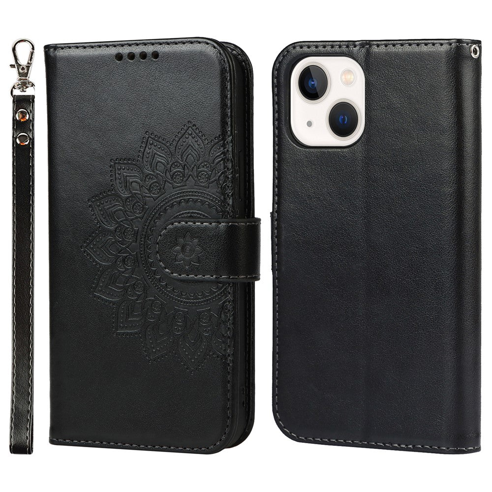 iPhone 14 Plus Wallet-Hülle – Mit Musterdruck, Kartenfächer & Riemen
