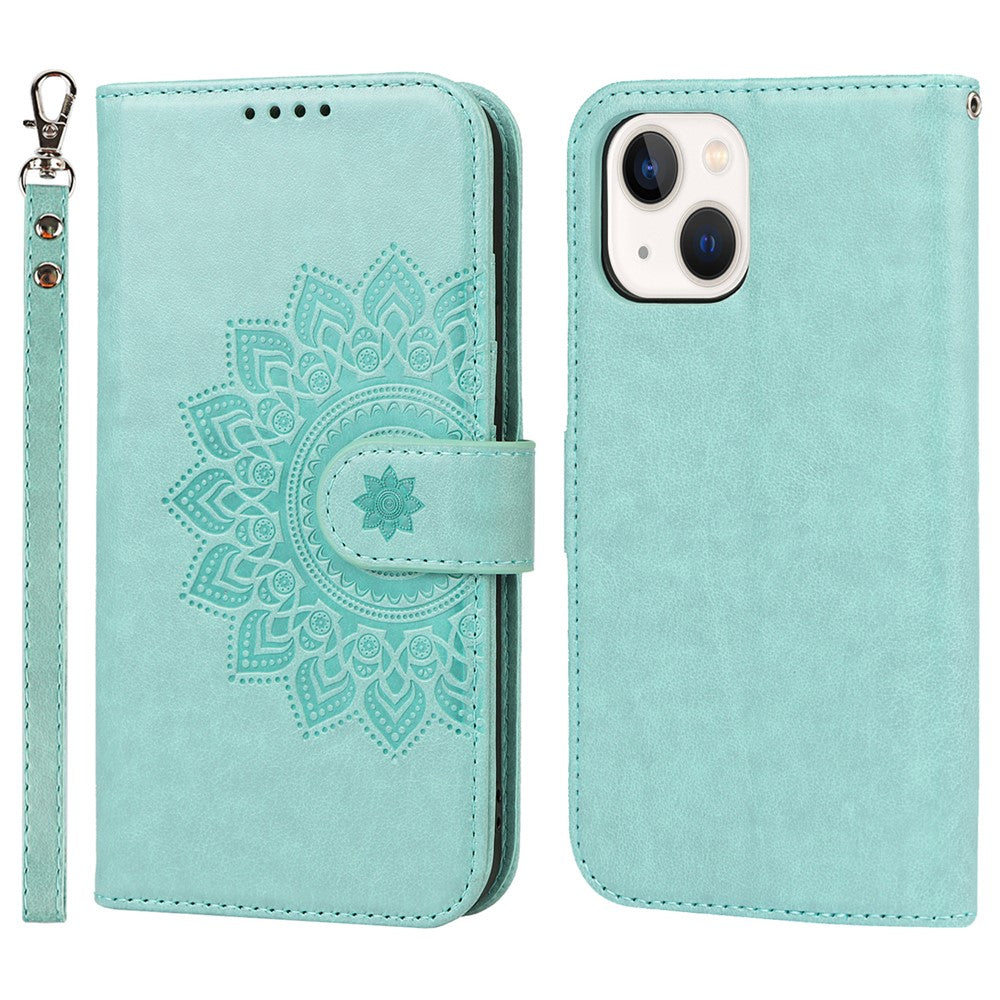 iPhone 14 Plus Wallet-Hülle – Mit Musterdruck, Kartenfächer & Riemen