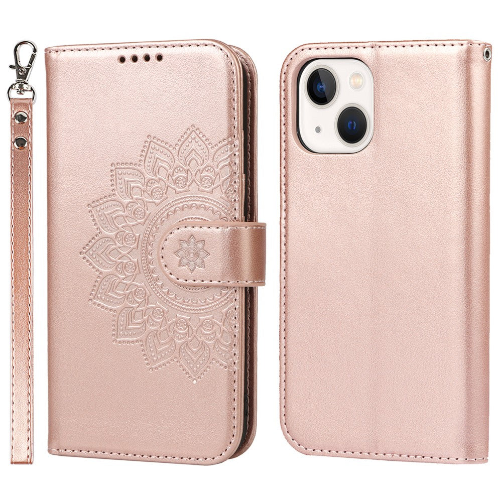 iPhone 14 Plus Wallet-Hülle – Mit Musterdruck, Kartenfächer & Riemen