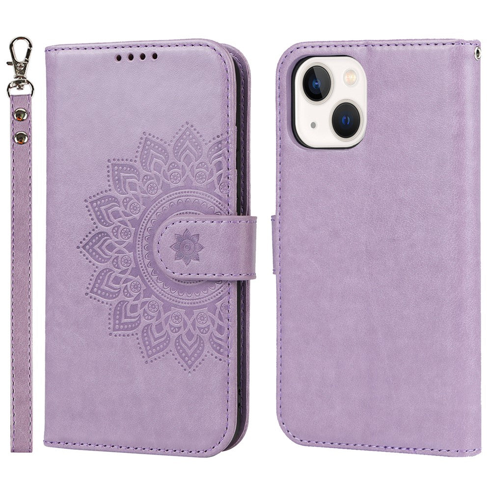 iPhone 14 Plus Wallet-Hülle – Mit Musterdruck, Kartenfächer & Riemen