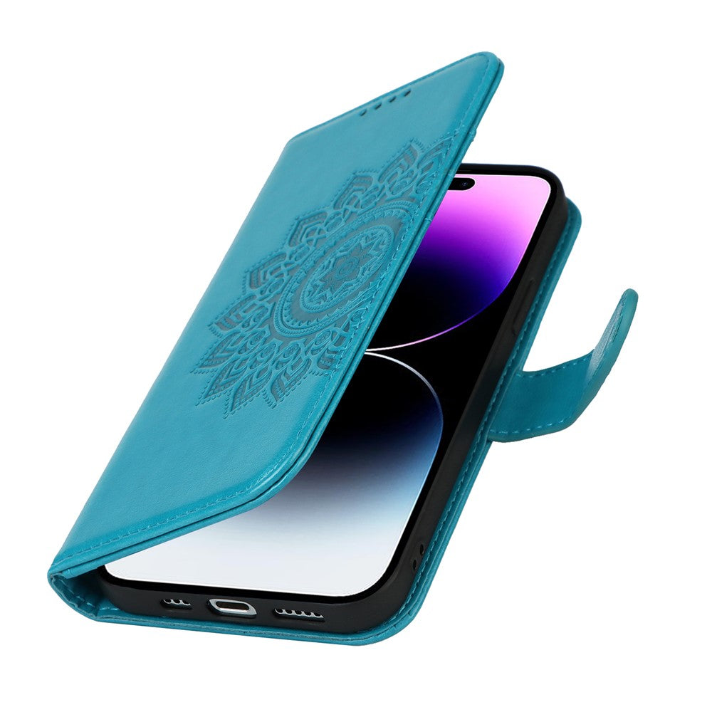 iPhone 14 Pro Max Wallet-Hülle – Mit Musterdruck, Kartenfächer & Riemen