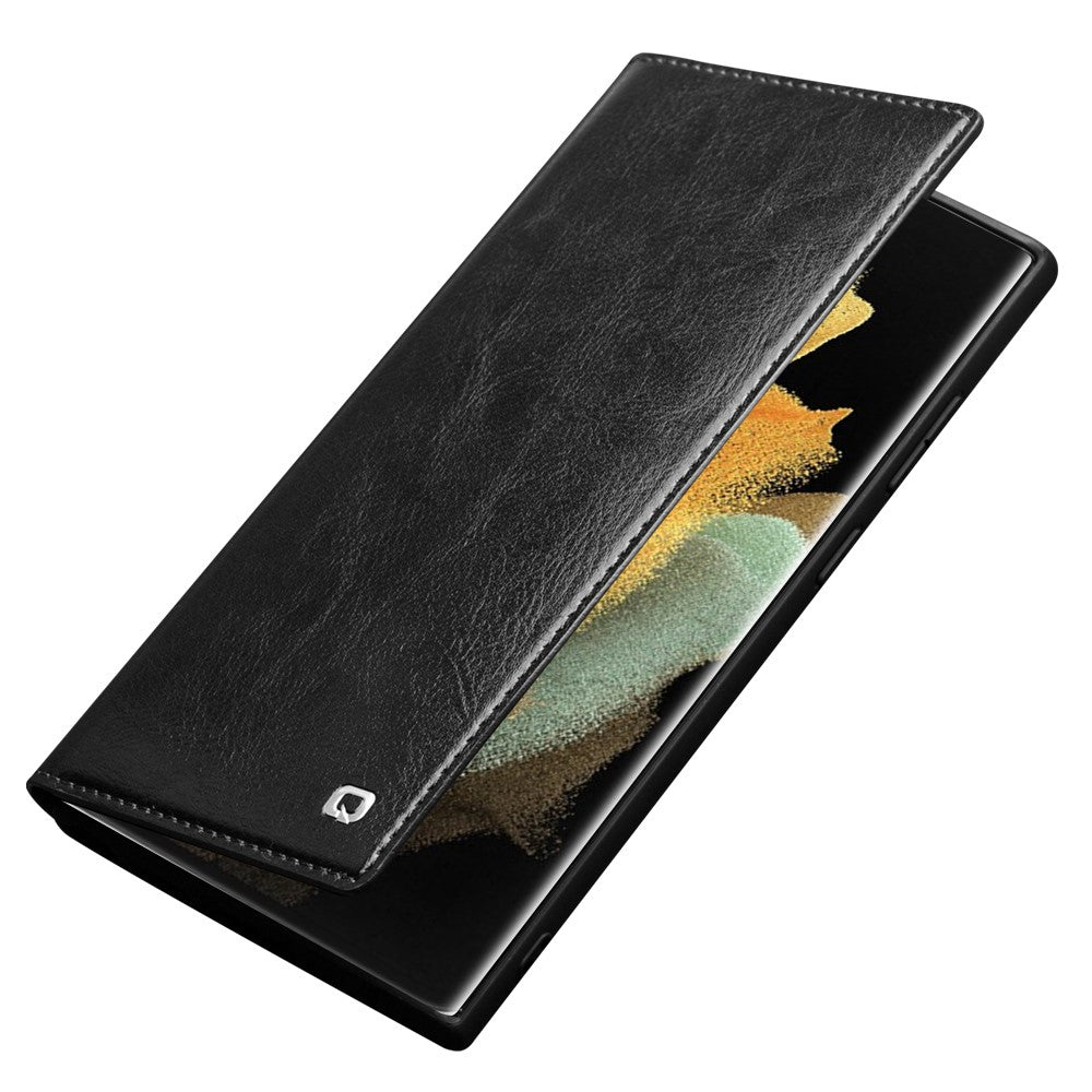 Galaxy S23 Ultra Echtleder-Handyhülle – Geldbörse & Standfunktion
