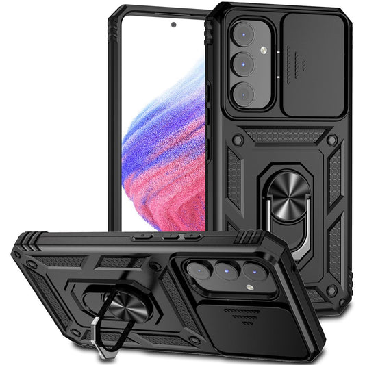 Galaxy A54 5G Stoßfeste Schutzhülle – mit Kameraschutz-Schieber & 360° Ringhalter