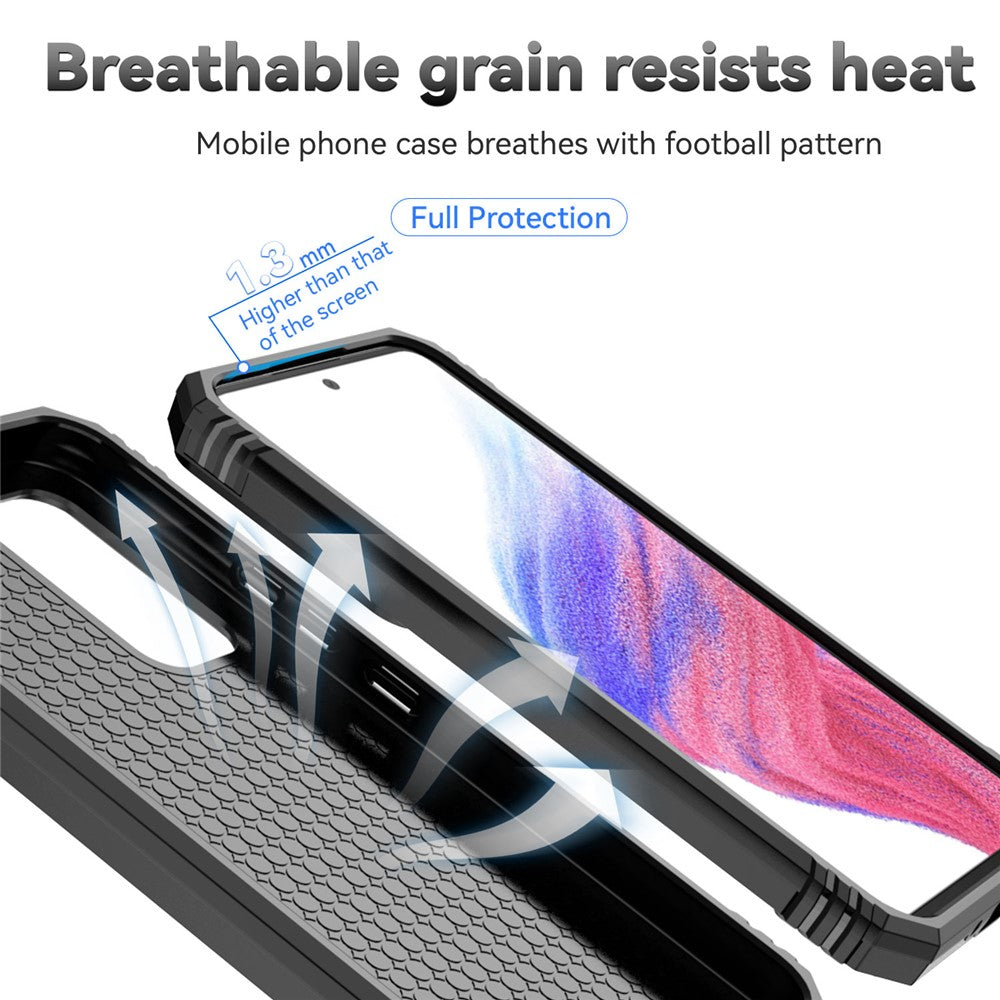 Galaxy A54 5G Stoßfeste Schutzhülle – mit Kameraschutz-Schieber & 360° Ringhalter
