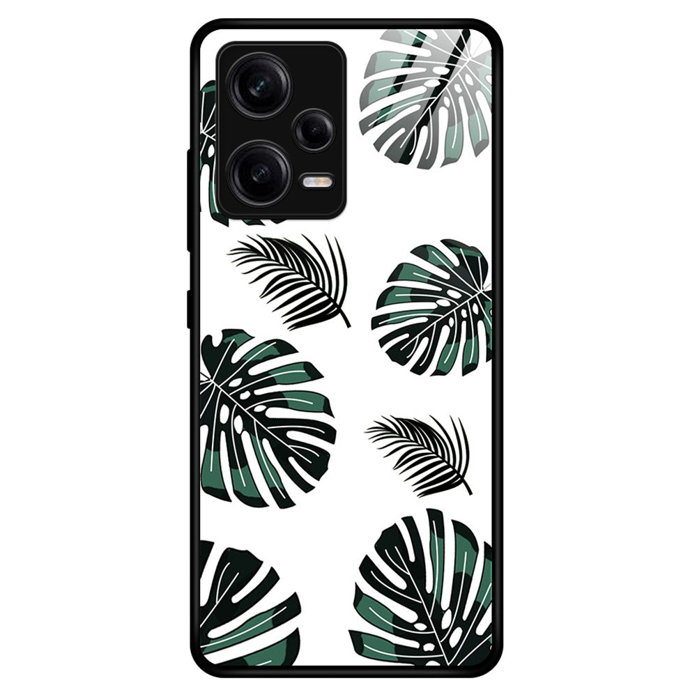 For Xiaomi Redmi Note 12 Pro 5G PU Leather Stand Wallet Cover with Strap Shockproof TPU+PC+Tempered Glass Mobile Phone Case Stylish Pattern Printing Cellphone Protective Cover