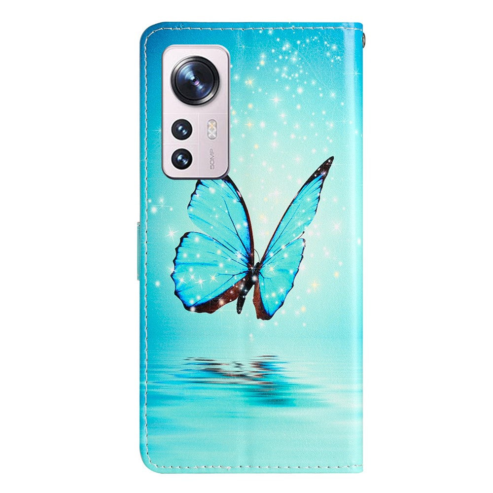 For Xiaomi 12 Lite 5G Pattern Printing Full Protection PU Leather Case Stand Wallet Protective Phone Cover with Strap