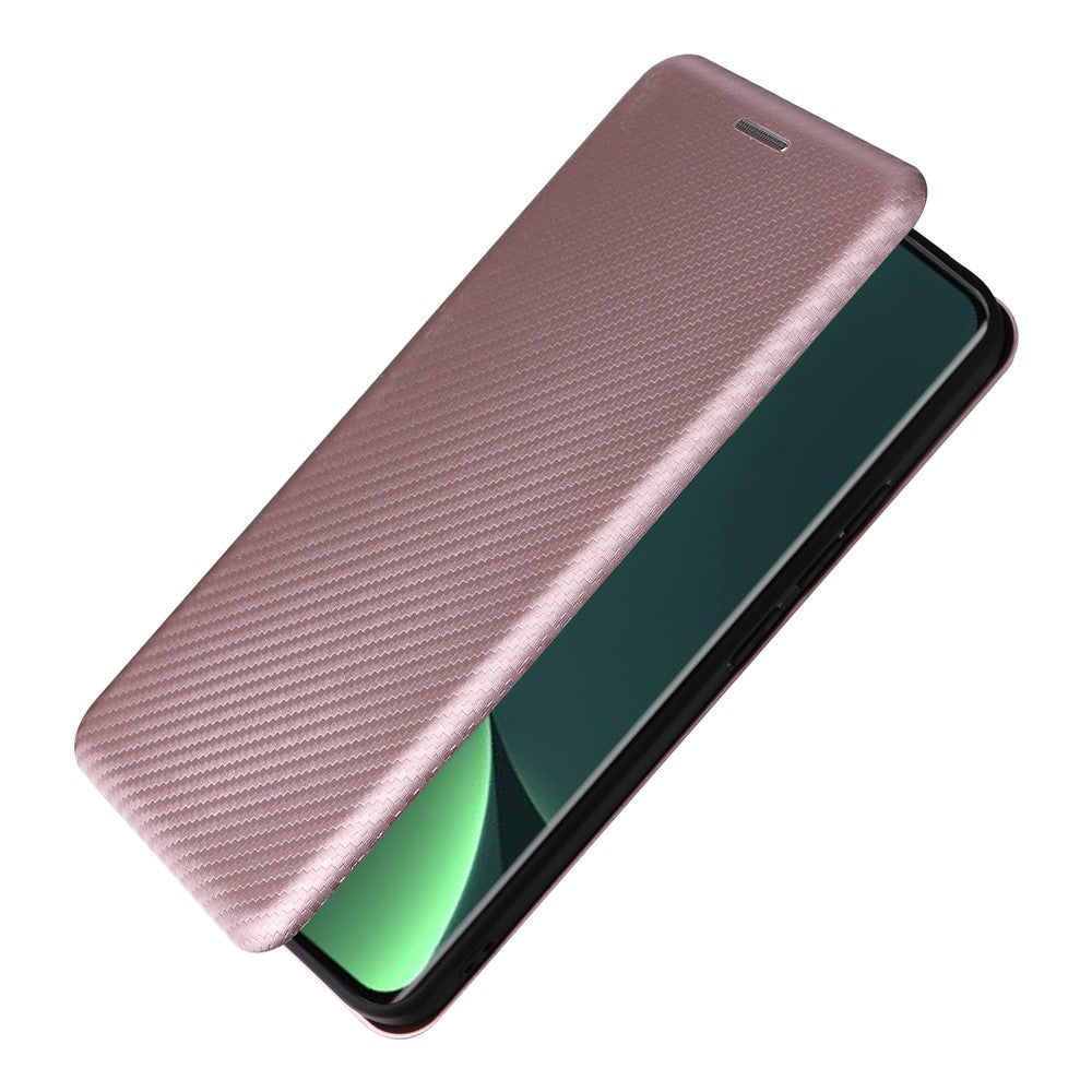 Shockproof Mobile Phone Cover For Xiaomi 13 5G Carbon Fiber Texture Magnetic PU Leather Anti-scratch Phone Case Card Slot Stand