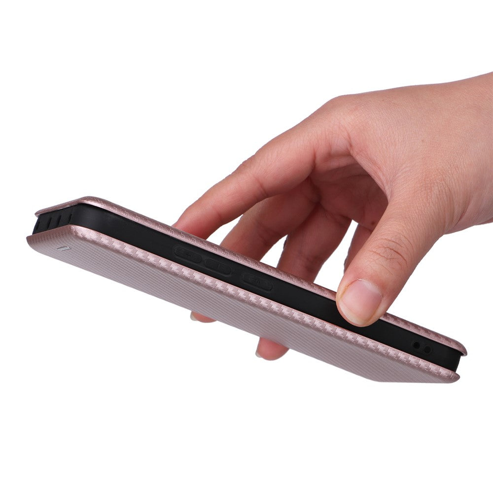 Shockproof Mobile Phone Cover For Xiaomi 13 5G Carbon Fiber Texture Magnetic PU Leather Anti-scratch Phone Case Card Slot Stand