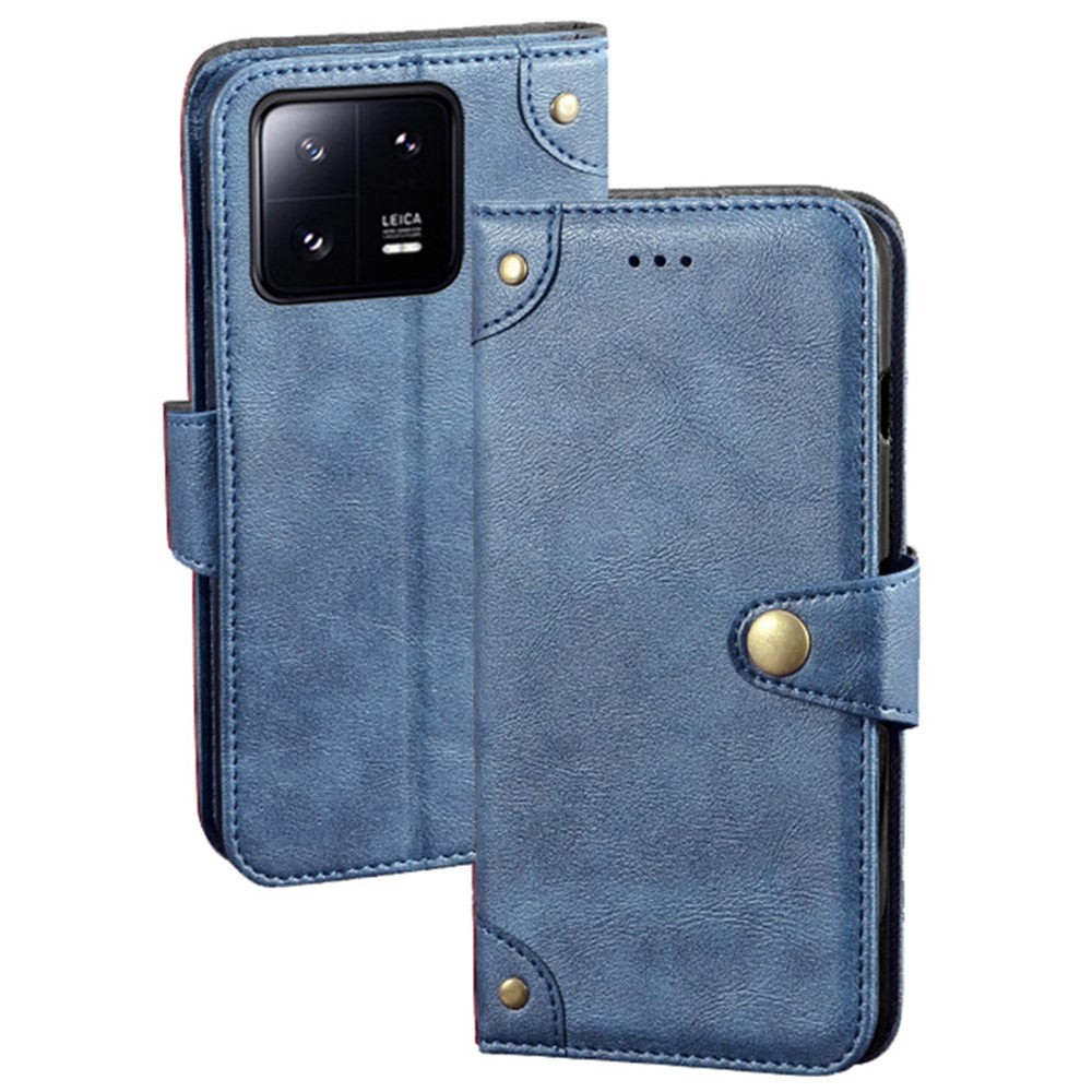 IDEWEI For Xiaomi 13 Pro 5G Fine Texture PU Leather Phone Case Full Protection Wallet Stand Protective Cover