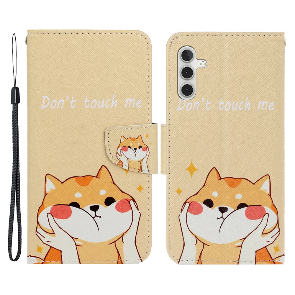 Galaxy A54 5G Wallet-Hülle – Musterdruck, mit Ständer & Riemen