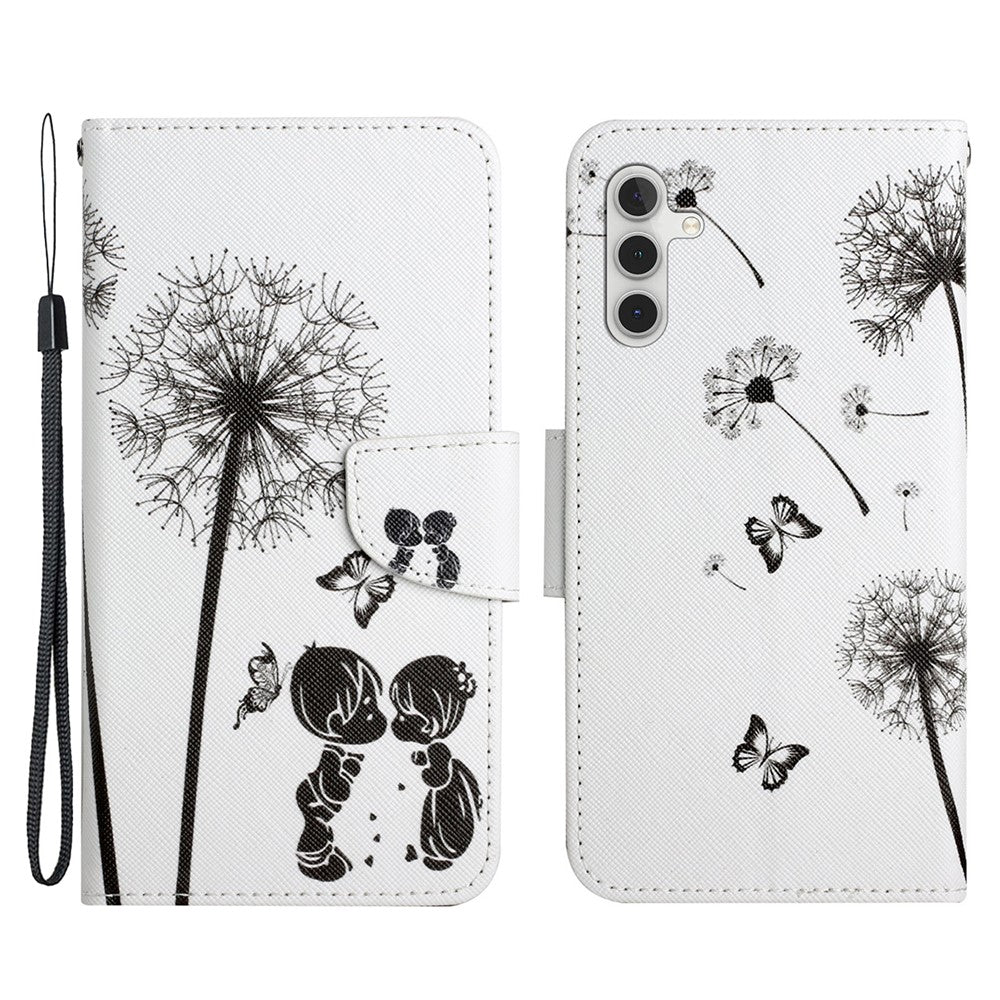 Galaxy A54 5G Wallet-Hülle – Musterdruck, mit Ständer & Riemen