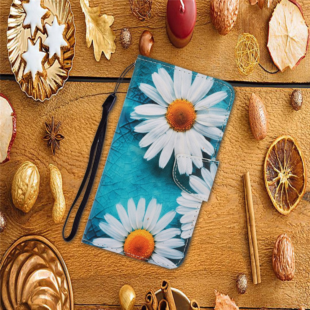 Galaxy A34 5G Wallet-Hülle – Musterdruck, mit Ständer & Riemen