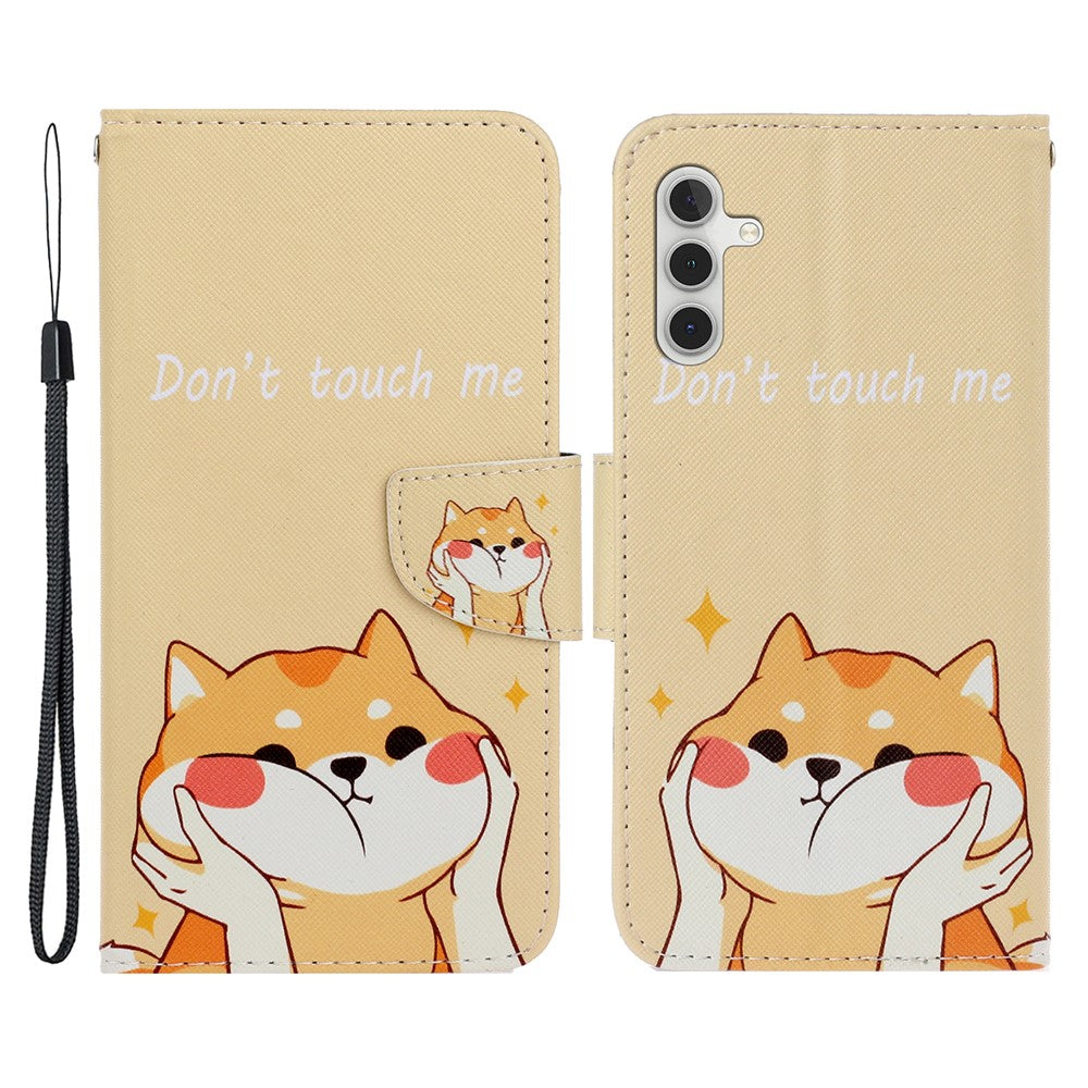 Galaxy A34 5G Wallet-Hülle – Musterdruck, mit Ständer & Riemen