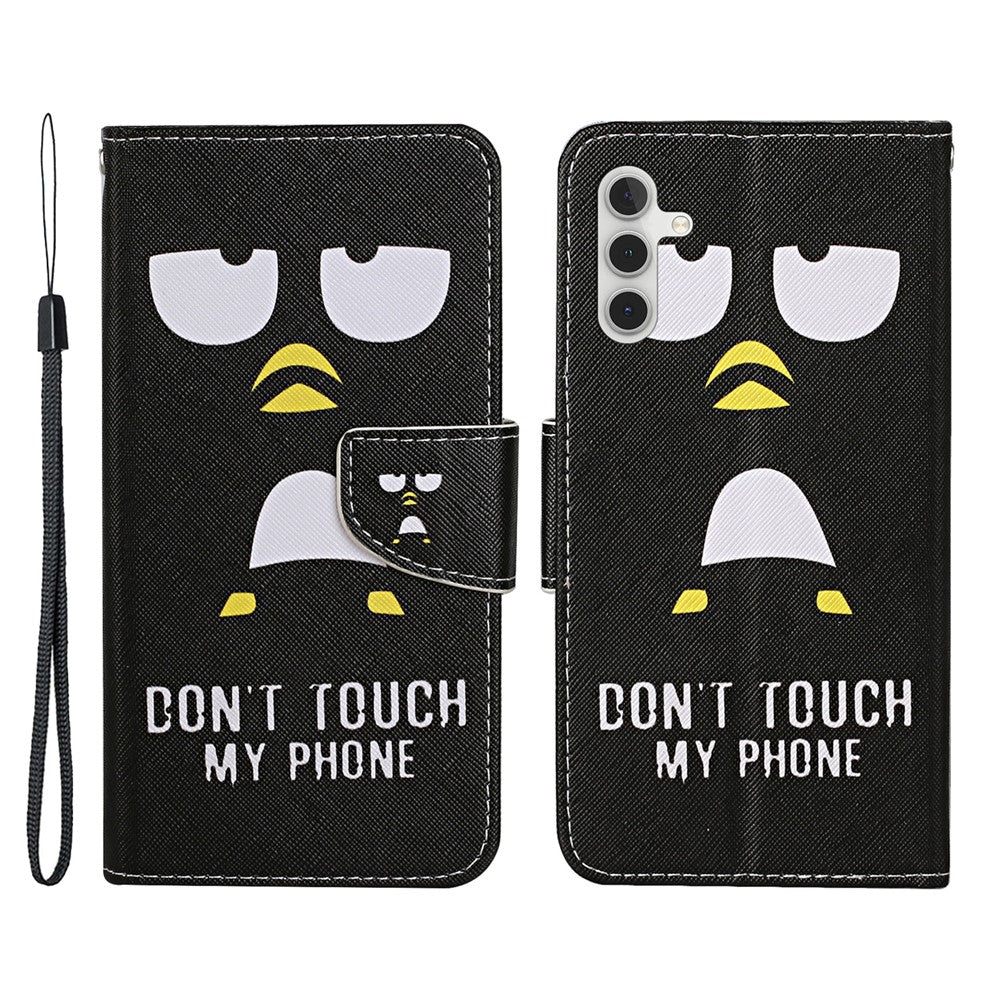 Galaxy A34 5G Wallet-Hülle – Musterdruck, mit Ständer & Riemen