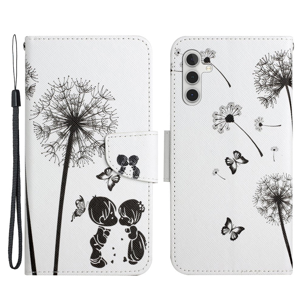 Galaxy A34 5G Wallet-Hülle – Musterdruck, mit Ständer & Riemen