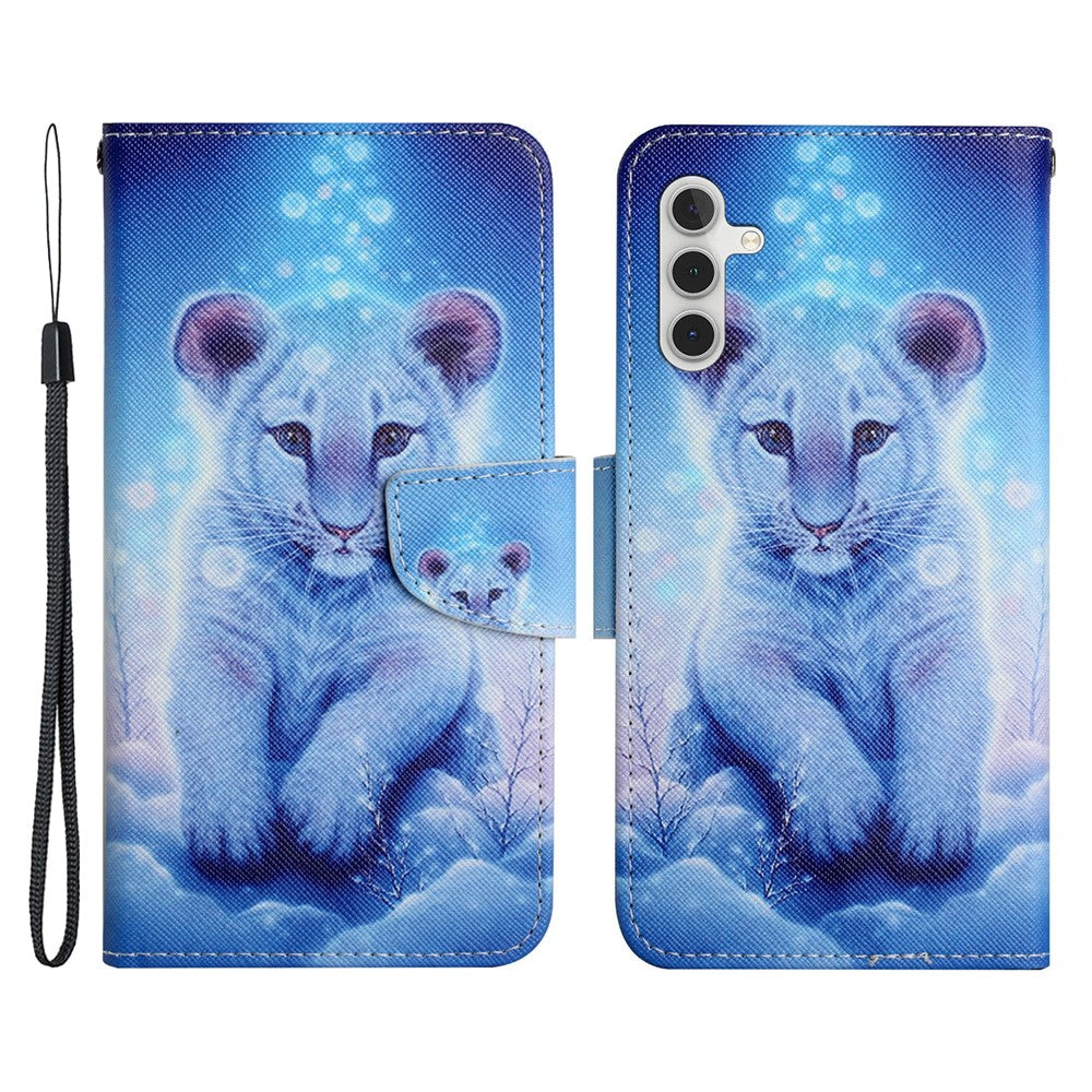 Galaxy A34 5G Wallet-Hülle – Musterdruck, mit Ständer & Riemen
