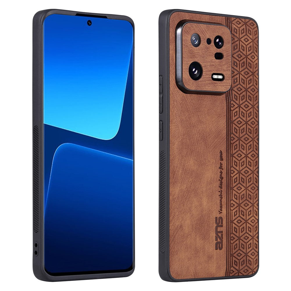 AZNS For Xiaomi 13 Pro 5G Shockproof PU Leather+TPU Phone Cover Imprinted Pattern Anti-Scratch Cell Phone Case