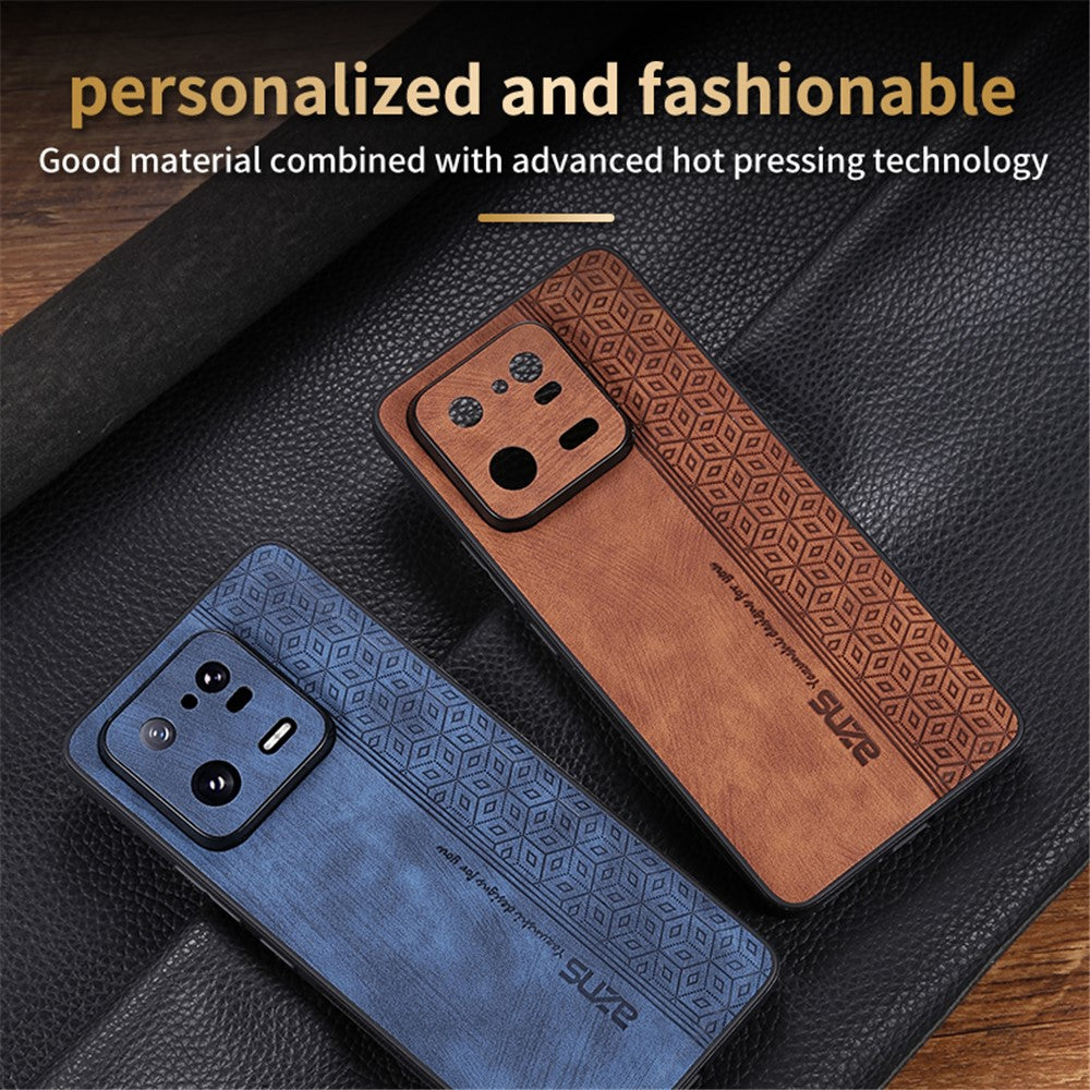 AZNS For Xiaomi 13 Pro 5G Shockproof PU Leather+TPU Phone Cover Imprinted Pattern Anti-Scratch Cell Phone Case