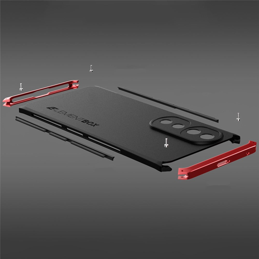 ELEMENT BOX For Honor 70 5G Hard PC Back Metal Frame Hybrid Case 3-Piece Design Anti-drop Phone Cover