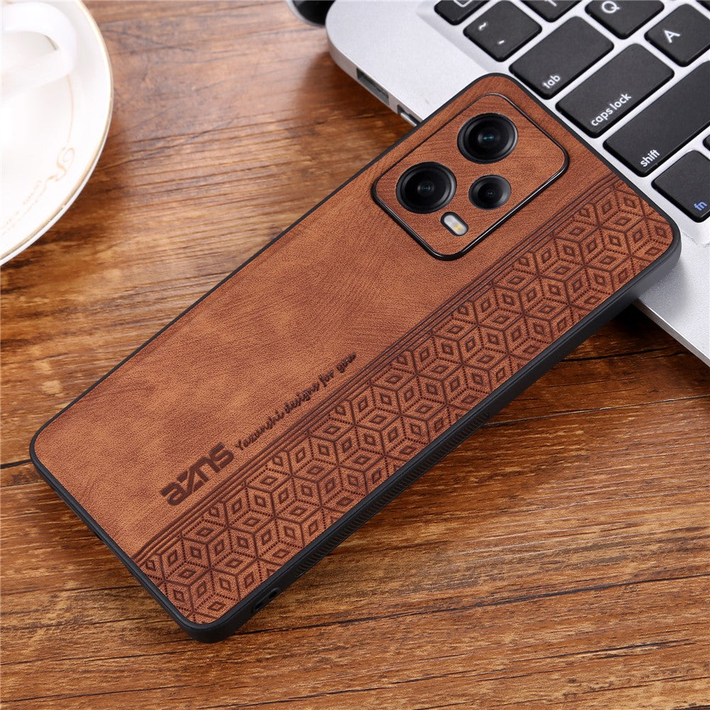 AZNS For Xiaomi Redmi Note 12 Pro 5G PU Leather Stand Wallet Cover with Strap Imprinted Pattern Phone Case Anti-collision PU Leather Coated TPU Cover