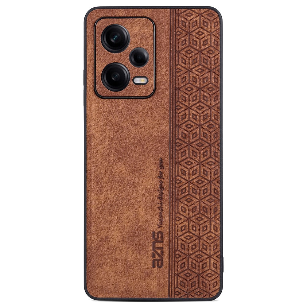 AZNS For Xiaomi Redmi Note 12 Pro+ 5G Imprinted Pattern Phone Case Fall-proof PU Leather Coated TPU Cover