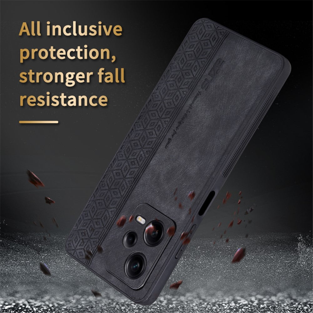 AZNS For Xiaomi Redmi Note 12 Pro+ 5G Imprinted Pattern Phone Case Fall-proof PU Leather Coated TPU Cover