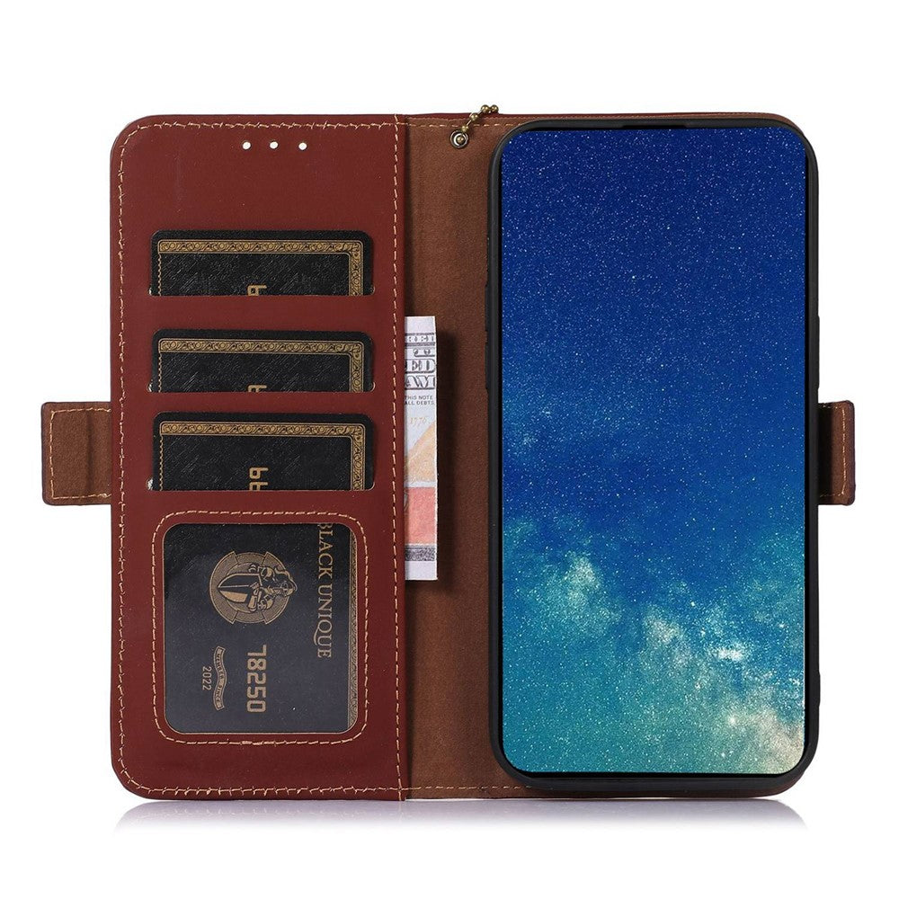 For Xiaomi 13 5G RFID Blocking Phone Case Genuine Leather Hands-free Stand Wallet Magnetic Flip Cover